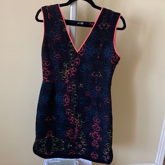 Sandro Paris Dress deep neon v-neck , size EU3/ US L - Picture 4 of 8